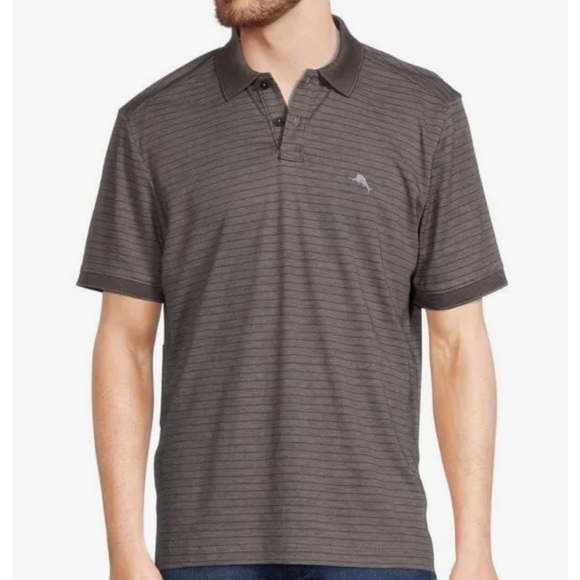 Bay Stripe Polo - COAL